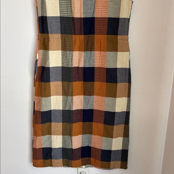 Bridge & Burn Plaid Sleeveless sustainable organic cotton midi Dress Women M EUC - Picture 12 of 14